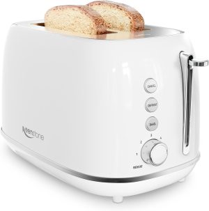Retro 2 Slice Wide Slot Toaster – Stainless Steel Bread Toaster Oven Style