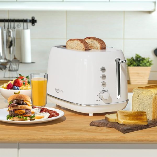 Retro 2 Slice Wide Slot Toaster – Stainless Steel Bread Toaster Oven Style