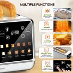 4 Slice Digital Toaster Oven – Touchscreen, Memory, Reheat & Defrost