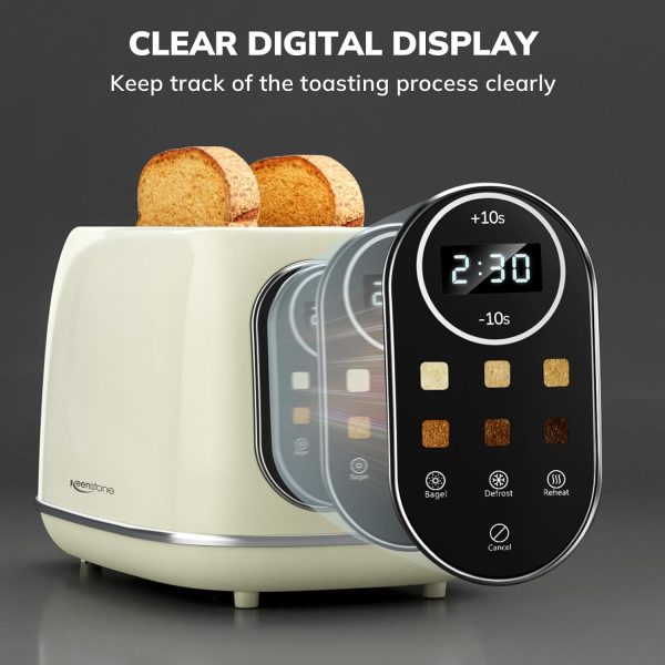 2 Slice Smart Toaster Oven – Touchscreen, 6 Browning Levels, Reheat & Defrost