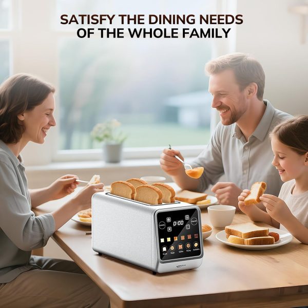 4 Slice Digital Toaster Oven – Touchscreen, Memory, Reheat & Defrost