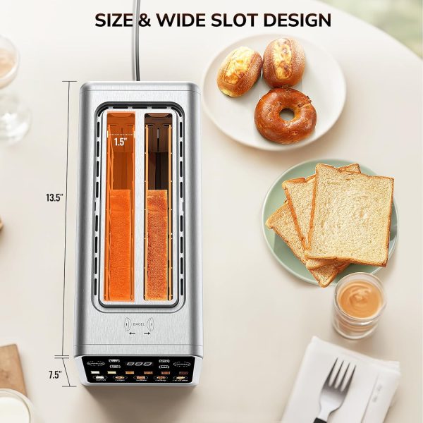 4 Slice Digital Toaster Oven – Touchscreen, Memory, Reheat & Defrost