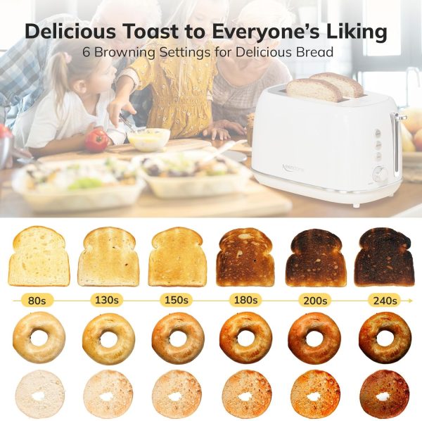 Retro 2 Slice Wide Slot Toaster – Stainless Steel Bread Toaster Oven Style