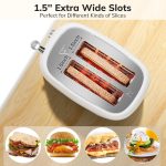 Retro 2 Slice Wide Slot Toaster – Stainless Steel Bread Toaster Oven Style